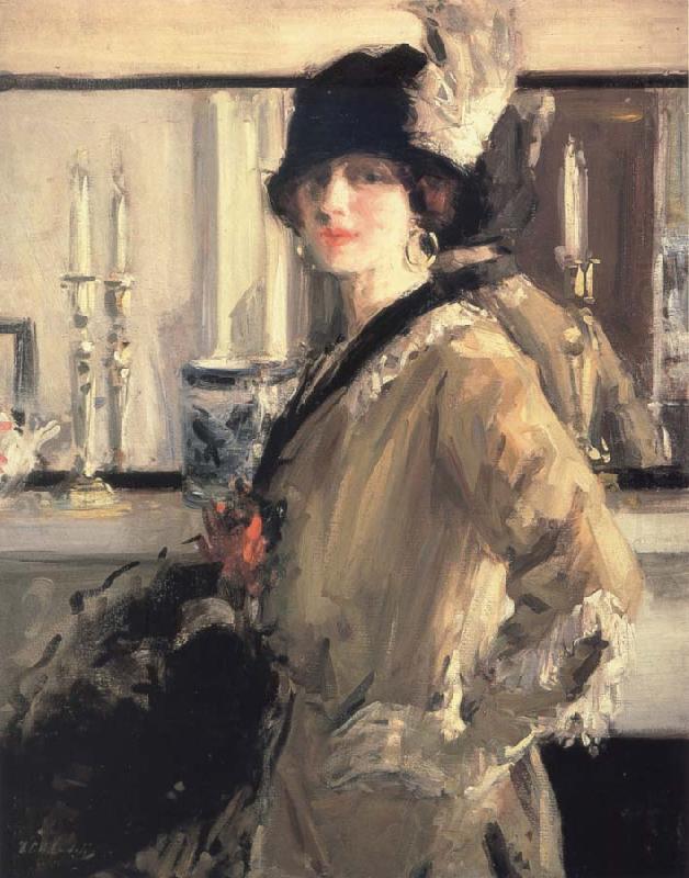 Francis Campbell Boileau Cadell The Black Hat china oil painting image